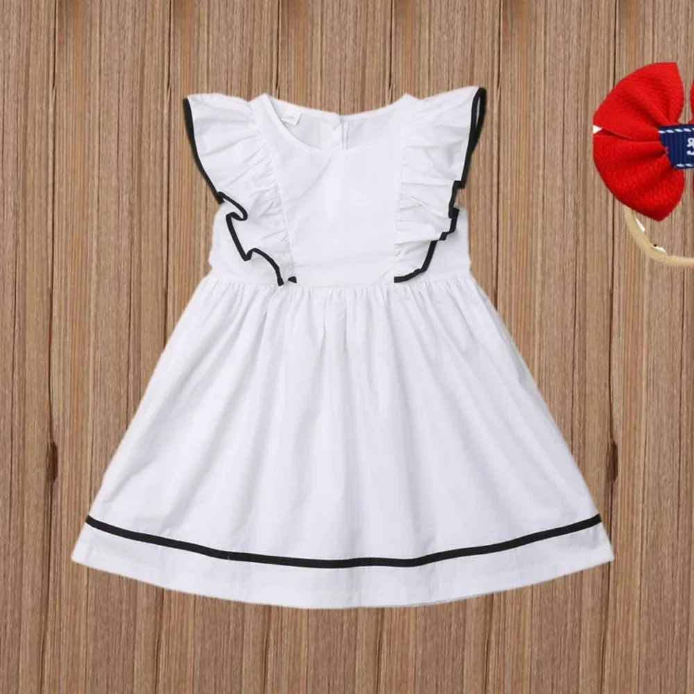 Beach Navy Outfit Birthday Dress Summer White Independence Day 4th of July Dress